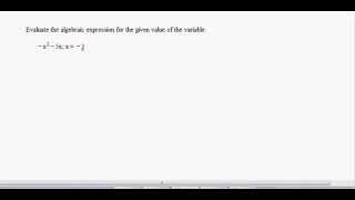 Evaluating Algebraic Expression - Example 1