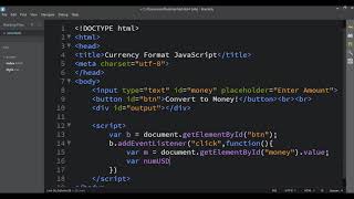 Convert numbers into a currency format using JavaScript