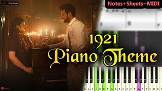 1921 Piano theme (2018) - Piano Tutorial - Notes+Sheet+MIDI