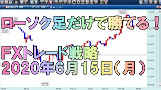 【FX】2020年6月15日（月）トレード戦略　年間1,500pips稼ぐプロトレーダーの思考法