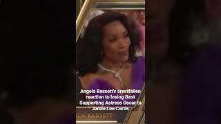 Angela Bassett's crestfallen reaction to losing Best Supporting Actress Oscar to Jamie Lee Curtis