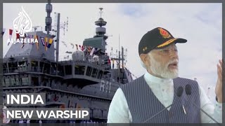 India launches new aircraft carrier as concerns over China grow