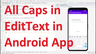 How to set EditText for always Capital letter (upper case) input in your App? - Android Studio API