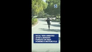SoCal teen arrested after 4 e-motorcycle pursuits