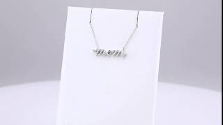 Petite Mom Script Necklace