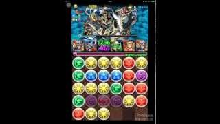 【Puzzle \u0026 Dragons-パズドラ】黑之海賊龍 超級 - 白光炎隼神・ホルス(25PT)