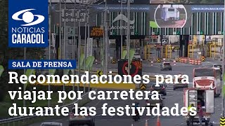 Recomendaciones para viajar por carretera durante las festividades del 2021 en Colombia