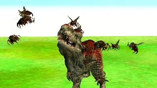 Swarm Bug VS T-rex (dinosaur battle) - Animal Revolt Battle Simulator
