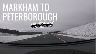 Driving From Markham To Peterborough Via Highway 407 And 115