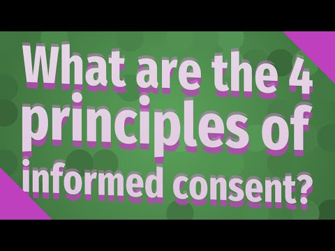 What are the four principles of informed consent?