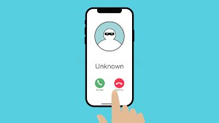 Animation Of An Incoming Phone Call From An Unknown Number And Declining It | Scammer | Fraudster