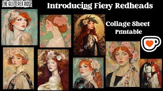 Introducing Fiery Redheads Printable Collage Sheet