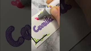 Hi👋Camilla✨ name tag ideas, comment your name #shorts #calligraphy #creativeart #lettering