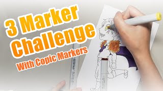 3 Marker Challenge with Copic Markers