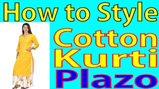 How to Style Cotton Kurti Palazzo 2023 | Printed Kurta With Palazzo | With Palazzo Designs 2023