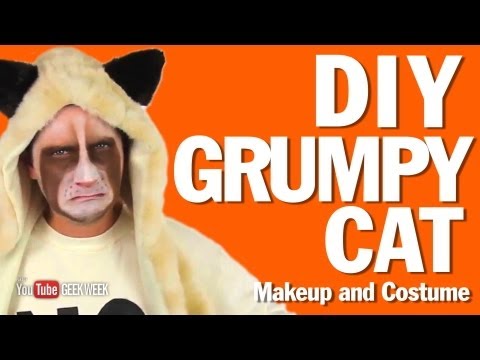 DIY Grumpy Cat Makeup and Costume How-To DIY Grumpy Cat Makeup and Costume How-To