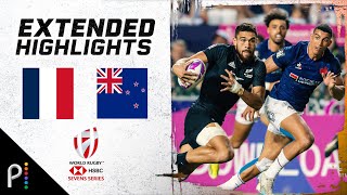 France v. New Zealand | 2024 HSBC WORLD RUGBY SEVENS HIGHLIGHTS | 4/7/24 | NBC Sports