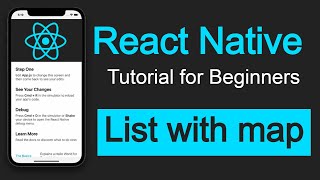 React Native tutorial #15 List with map function | custom list