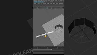 How to Model with Boolean Difference in Maya 🫢 #shorts