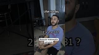 Ufak kardeşle matematik dersi #shorts #keşfet