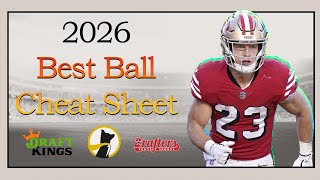 2026 Nfl Best Ball Cheat Sheet