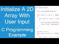 Initialize A 2D Array With User Input | C Programming Example