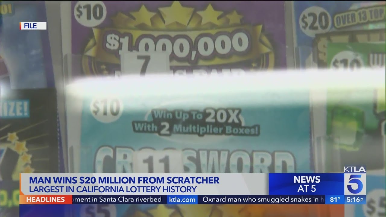 Man Wins $20 Million From Scratcher, Largest In CA Lottery History ...