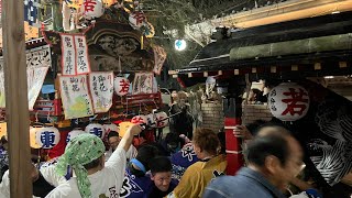 R5.10.1 徳島阿南 橘 喧嘩だんじり 東組vs中組 押し合い 海正八幡神社祭礼 1日目 2023/10/01(日)