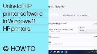 How do I uninstall HP printer software in Windows 11 | HP Printers | HP Support