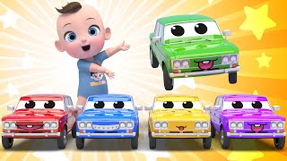 Color Toy Cars Song! | Learn Color Wheels On The Bus Nursery Rhymes | Baby & Kids Songs