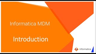 Informatica MDM Introduction