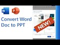 Convert Microsoft Word to Powerpoint Presentation in 1 click // NEW Word to PPT convert #shorts