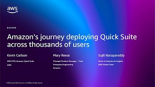 AWS re:Invent 2025 - Amazon's journey deploying Quick Suite across thousands of users (BIZ203)