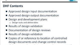 DHF, DMR, DHR and TF   Regulatory Documents Explained