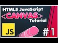 HTML5 Canvas JavaScript Tutorial | Creating Objects + Canvas Basics [#1]