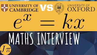 Oxbridge Interview Question: e^x=kx; How Many Real Solutions?