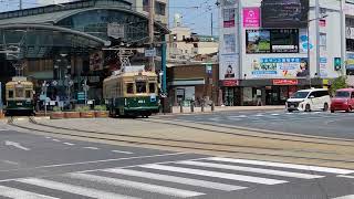 広電651号(被爆電車)横川駅発車