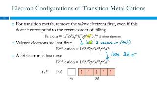 9.7 Ions: Electron Configurations, Magnetic Properties, Ionic Radii, & Ionization Energy