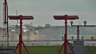 KLM A330 almost ends up in grass after landing (YUL)