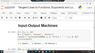 Tangent Lines to Functions, Exponents and Logarithms using python