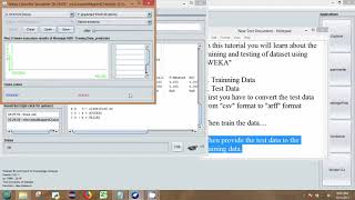 Data Training using weka