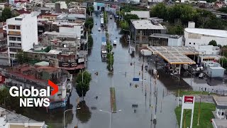 Argentina floods: Buenos Aires streets turn into rivers after torrential rain