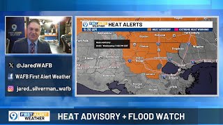 Heat Advisory, Flood Watch, and your 10-day forecast.