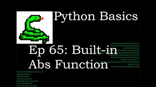 Python Basics Absolute Value