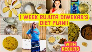 WEEK 1 : I Tried RUJUTA DIWEKAR'S Weight-Loss Diet plan  /RUJUTA DIWEKAR'S Healthy Indian diet plan