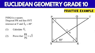 Euclidean Geometry Grade 10 | Practise Examples of Square
