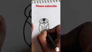 #shorts How To Draw An Owl Easy And Cute | How to Draw a Cute Cartoon Owl Easy step by step