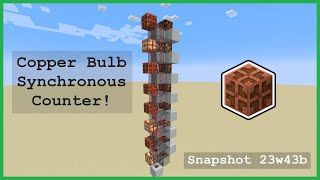 I Made The *Smallest* Synchronous Counter! - Minecraft Copper Bulb Snapshot