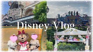 【Disney Vlog】母と行くディズニー1泊2日 ┊︎ 初日ディズニーシー ┊︎ 台風の雨の中のディズニーシーで1日楽しむ！