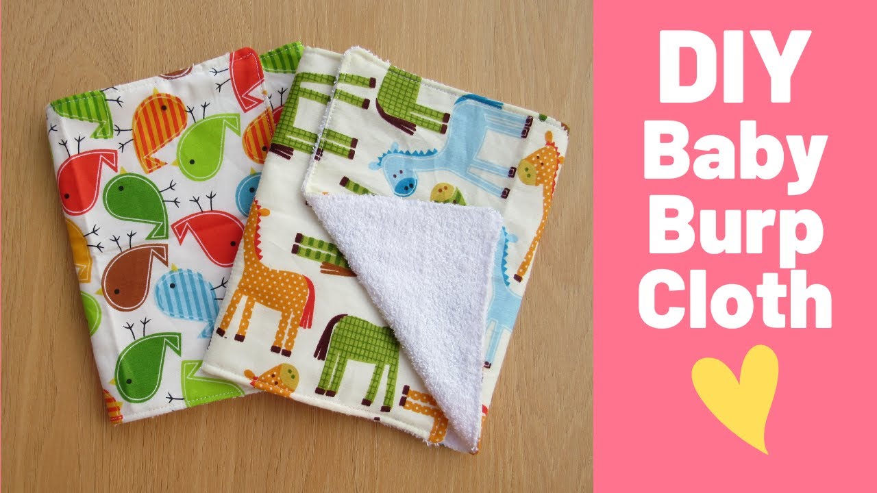 HOW TO MAKE AN EASY BURP CLOTH | DIY BURP CLOTH - YouTube